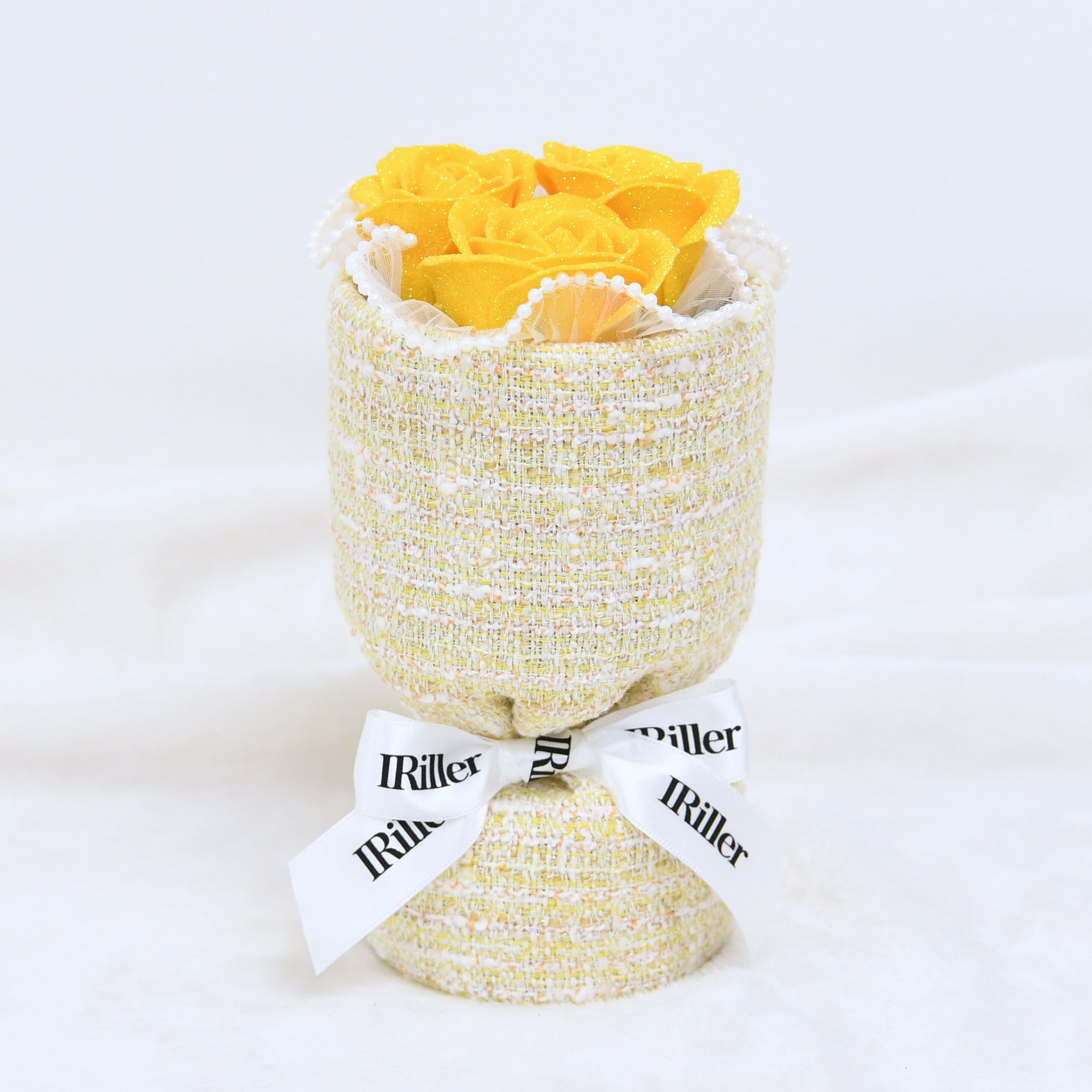 glitterrose-yellow-tweed-