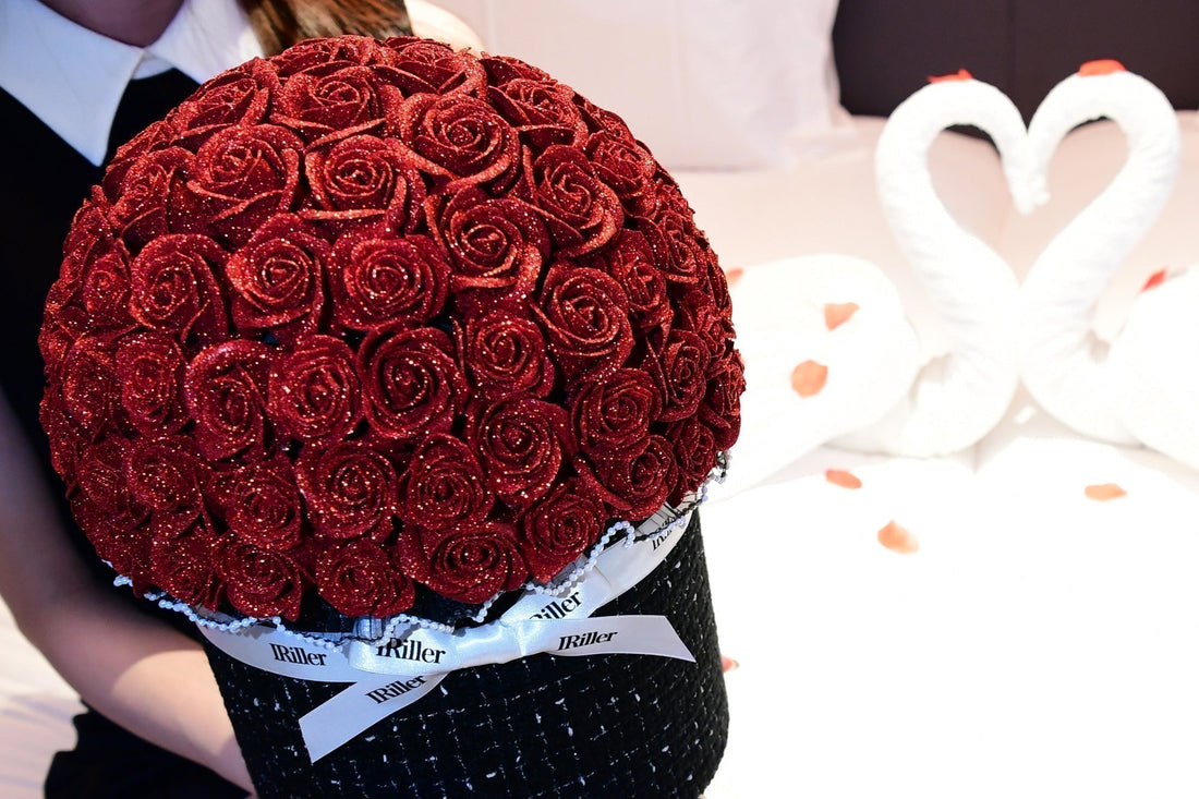 グリッターローズ108本・プロポーズ花束