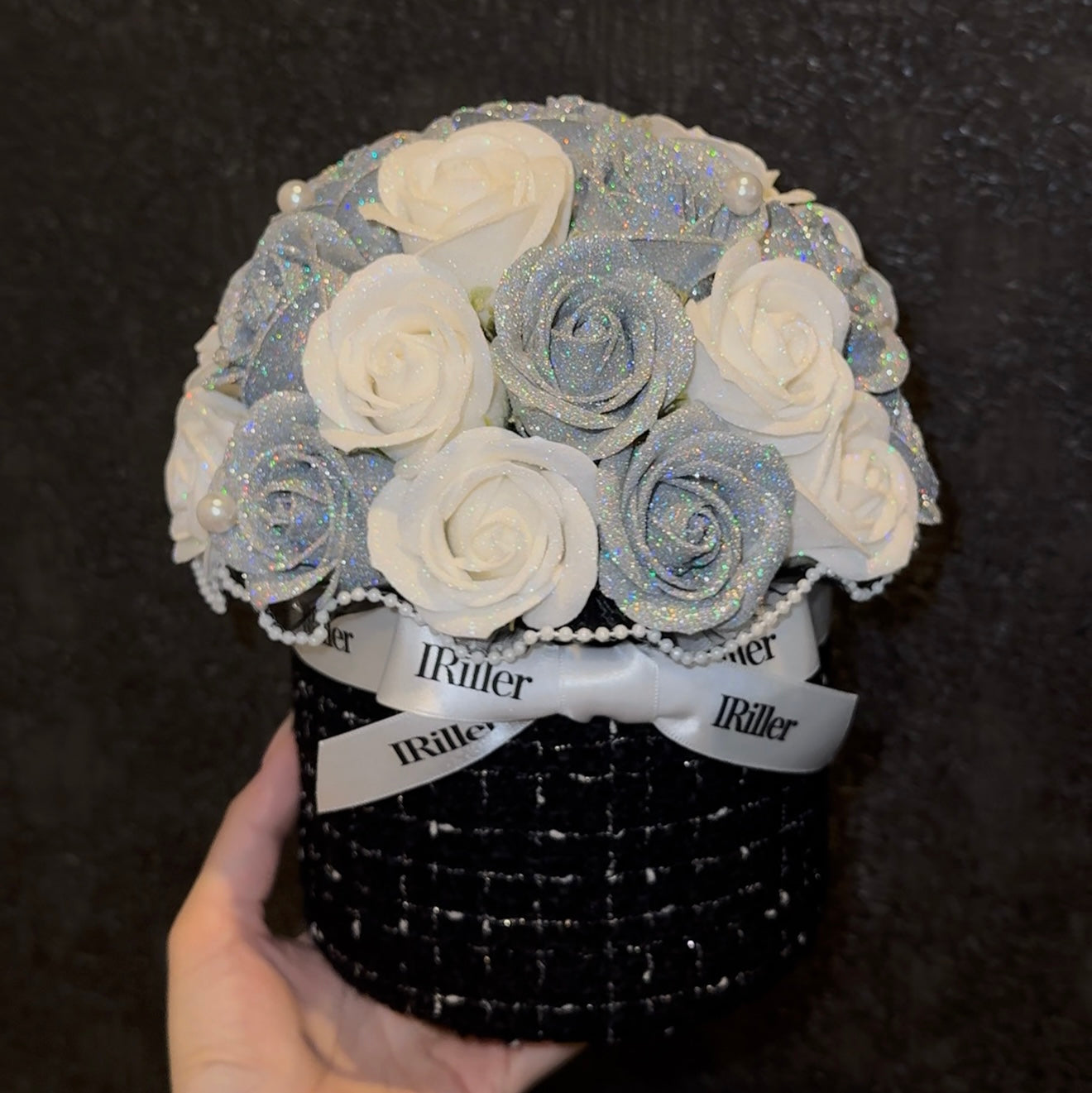 ぽぽーページ　青薔薇　30本　グリッターローズ　オーダーメイド プロポーズにも選ばれるグリッターローズ｜AlleyGiftの特別な