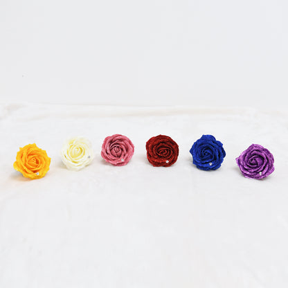 グリッターローズ １本の花束［花瓶セット］