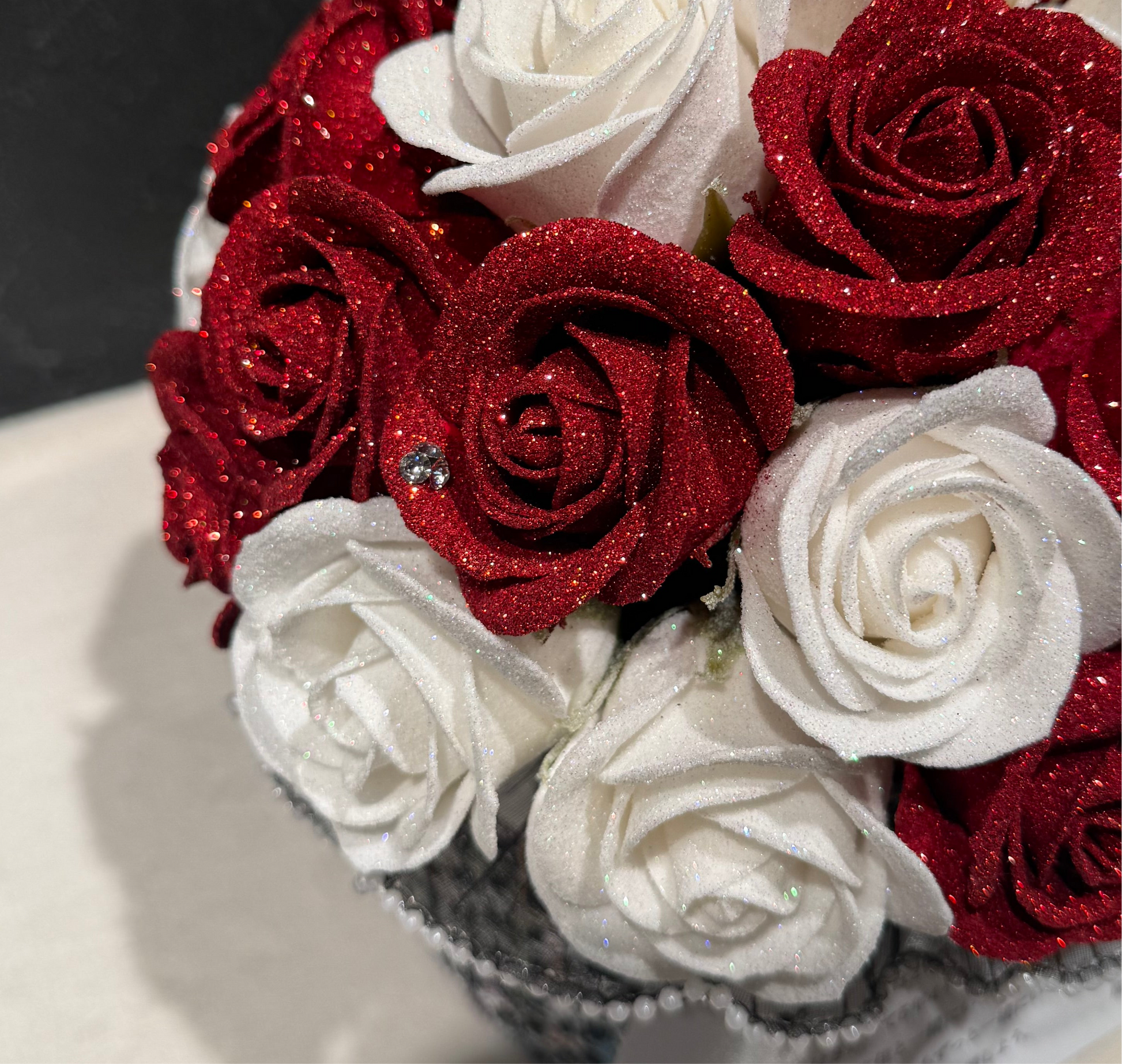 グリッターローズの装飾（クリスタル）